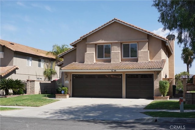 2622 Presidio Ln, Corona, CA 92879 - mediterranean / spanish home with a garage, driveway, stucco siding, and a tiled roof