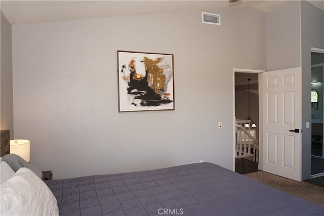 2622 Presidio Ln, Corona, CA 92879 - bedroom featuring vaulted ceiling and carpet floors