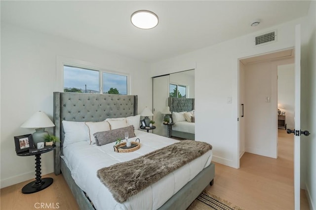 1304 Walling Ave, Brea, CA 92821 - bedroom featuring light wood finished floors, baseboards, and a closet