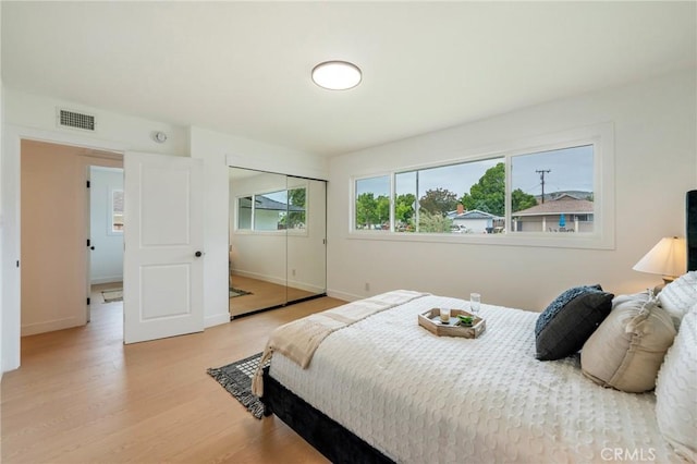 1304 Walling Ave, Brea, CA 92821 - bedroom with light wood-style floors, baseboards, and a closet