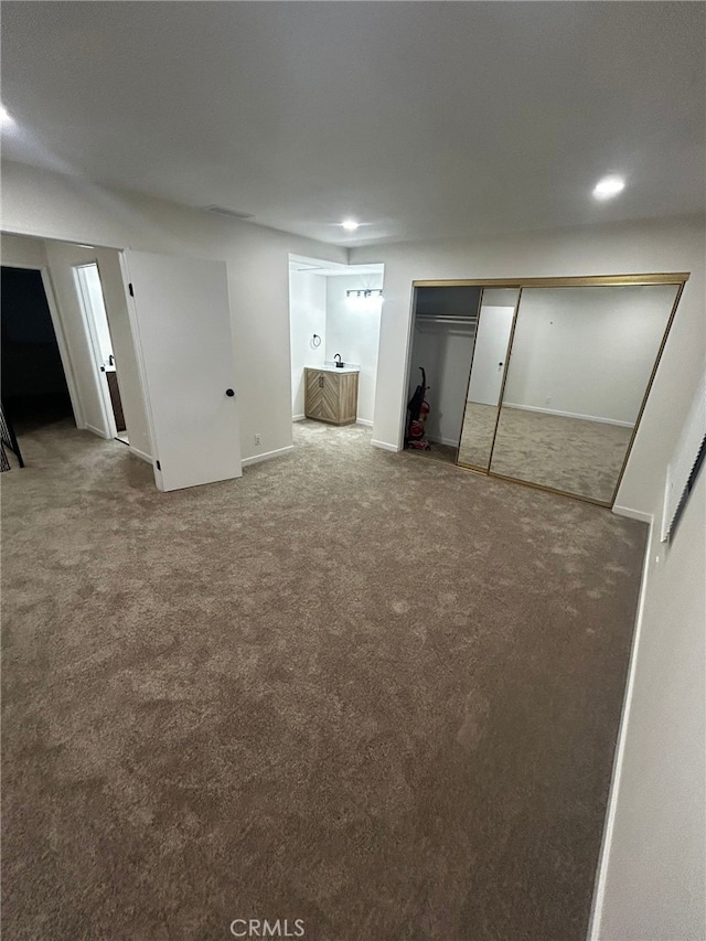 10309 Bodger St Unit 14, El Monte, CA 91733 - unfurnished bedroom with carpet floors, recessed lighting, and baseboards