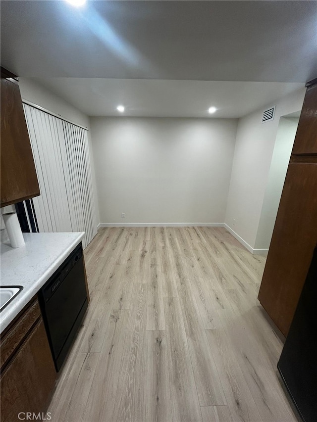 10309 Bodger St Unit 14, El Monte, CA 91733 - unfurnished living room featuring light wood-style flooring, recessed lighting, and baseboards