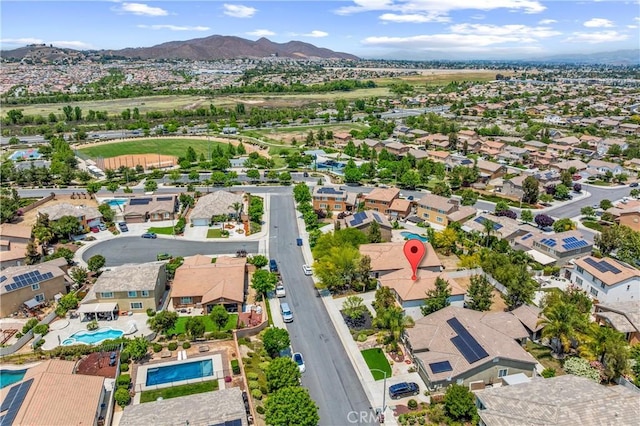 30574 Saddlehorn Way, Menifee, CA 92584 - aerial view of residential area with mountains