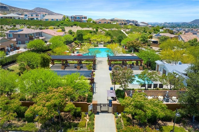 30574 Saddlehorn Way, Menifee, CA 92584 - aerial view of residential area featuring a mountainous background