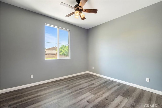 30574 Saddlehorn Way, Menifee, CA 92584 - spare room with a ceiling fan and wood finished floors