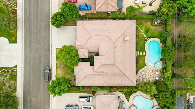 221 Grand Oaks Dr, Glendora, CA 91741 - drone / aerial view of a pool