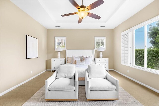 221 Grand Oaks Dr, Glendora, CA 91741 - carpeted bedroom with a raised ceiling and multiple windows