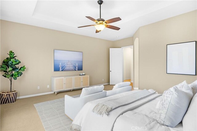 221 Grand Oaks Dr, Glendora, CA 91741 - bedroom with carpet flooring, baseboards, and ceiling fan