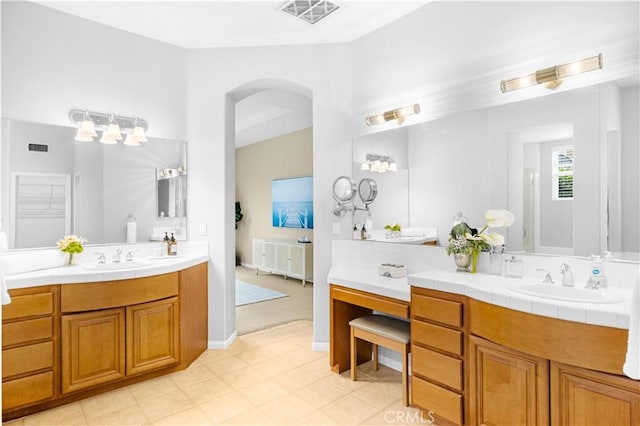 221 Grand Oaks Dr, Glendora, CA 91741 - bathroom with two vanities