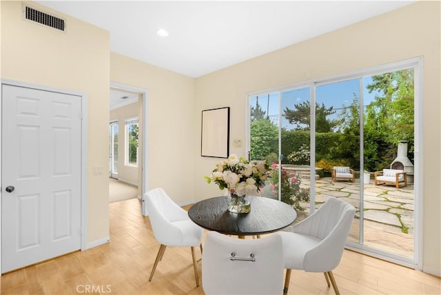 221 Grand Oaks Dr, Glendora, CA 91741 - dining space with light wood-style floors, recessed lighting, and baseboards