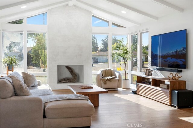 3066 Claret Cir, Atwater, CA 95301 - living room featuring wood finished floors, plenty of natural light, and recessed lighting