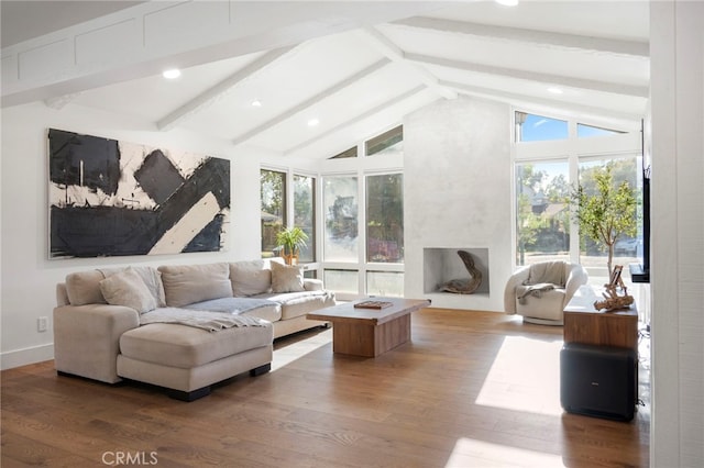 3066 Claret Cir, Atwater, CA 95301 - living area featuring wood finished floors and recessed lighting