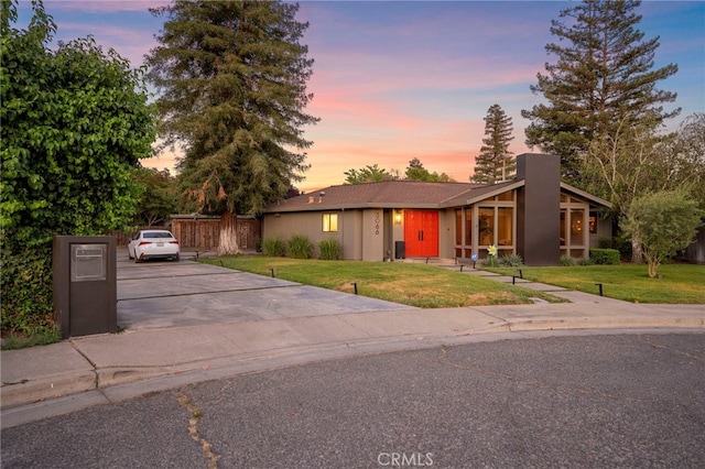 3066 Claret Cir, Atwater, CA 95301 - mid-century modern home with concrete driveway