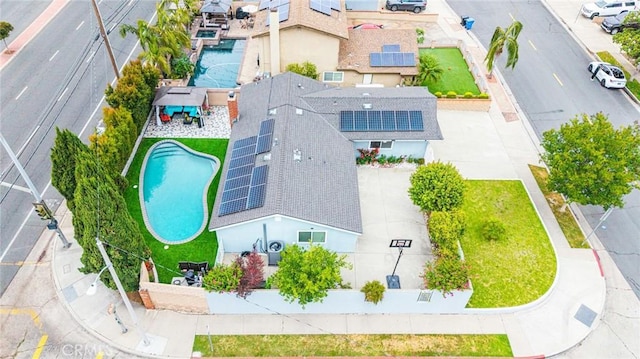9791 Lee St, Cypress, CA 90630 - aerial view of property and surrounding area with a pool area