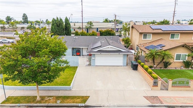 9791 Lee St, Cypress, CA 90630 - view of front of house with driveway, a gate, and a garage