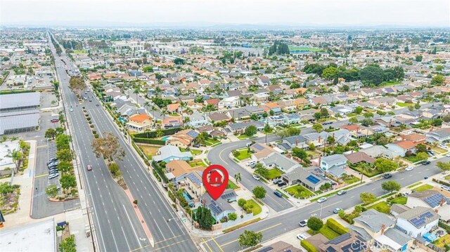 9791 Lee St, Cypress, CA 90630 - aerial view of property and surrounding area with nearby suburban area