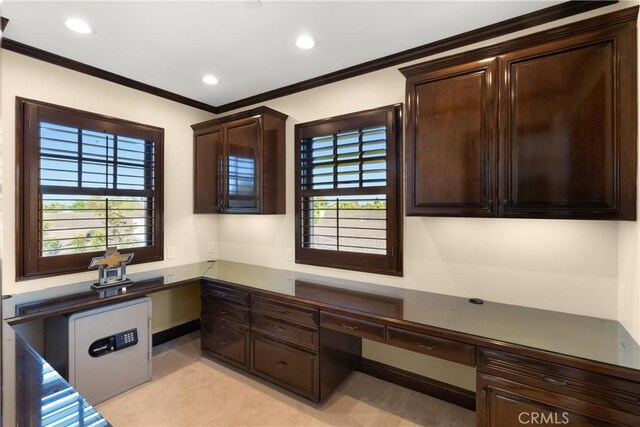 1921 Windward Ln, Newport Beach, CA 92660 - unfurnished office with ornamental molding, recessed lighting, and baseboards