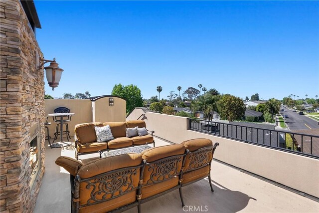 1921 Windward Ln, Newport Beach, CA 92660 - view of patio / terrace with an outdoor living space and a balcony