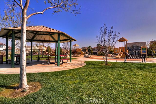 14939 Franklin Ln, Eastvale, CA 92880 - communal playground featuring a gazebo and a lawn