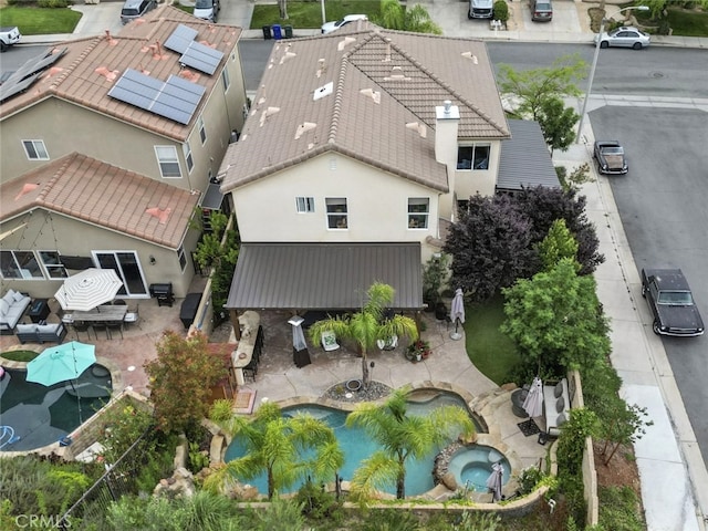 19969 Via Joyce Dr, Saugus, CA 91350 - view from above of property