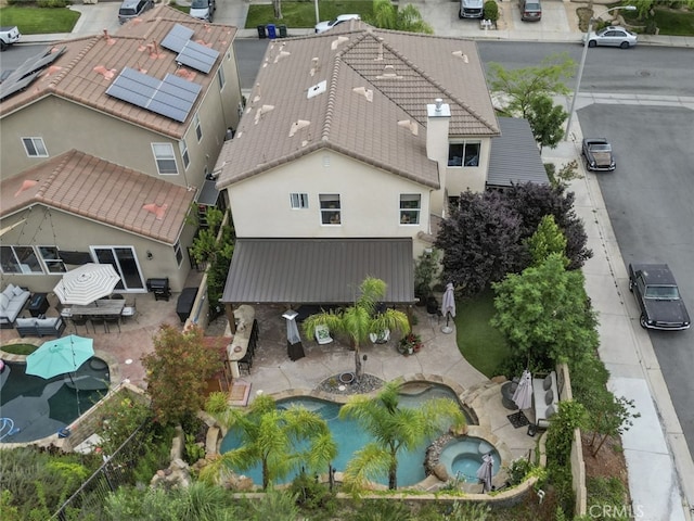 19969 Via Joyce Dr, Saugus, CA 91350 - aerial view of property and surrounding area