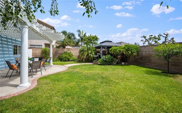 23906 Olson Ln, Lomita, CA 90717 - view of yard featuring a pergola, a gazebo, and a patio area