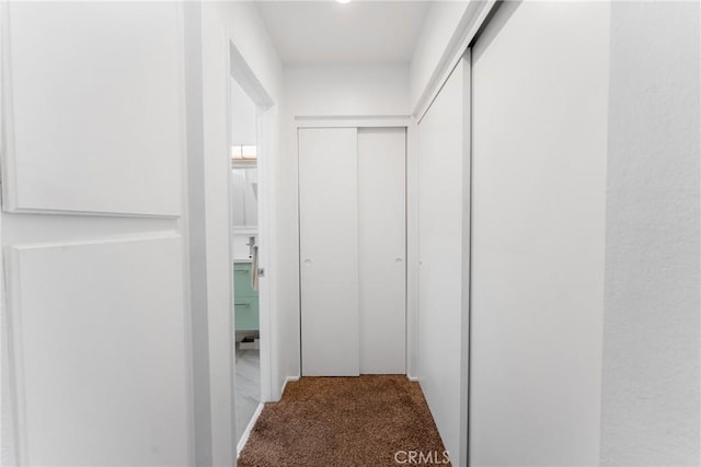 1675 W Lambert Rd Unit G, La Habra, CA 90631 - hallway with carpet floors
