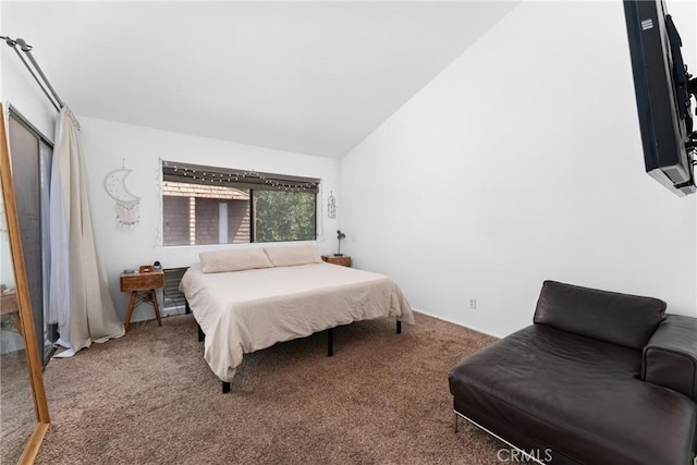 1675 W Lambert Rd Unit G, La Habra, CA 90631 - bedroom with carpet flooring and lofted ceiling