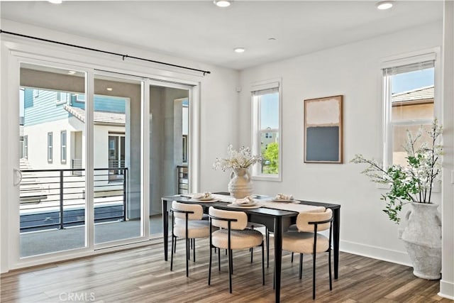 297 Lynx, Irvine, CA 92618 - dining area with wood finished floors and recessed lighting