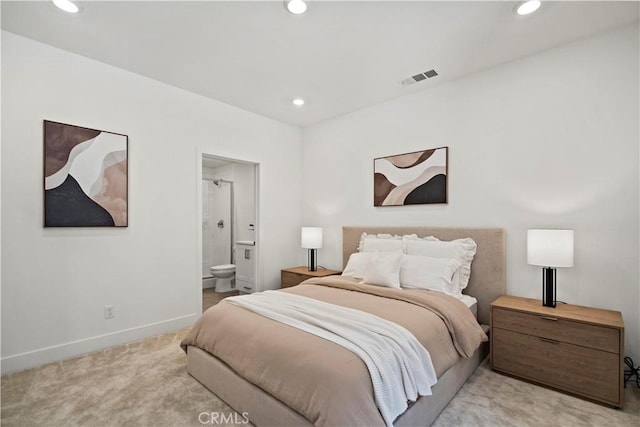 297 Lynx, Irvine, CA 92618 - bedroom with recessed lighting, light colored carpet, and ensuite bathroom