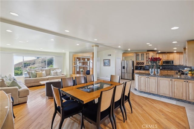 1606 Glenmont Dr, Glendale, CA 91207 - dining room with recessed lighting and light wood-type flooring