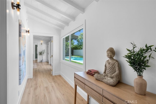 3830 Cedar Ave, Long Beach, CA 90807 - hallway with light wood-style flooring and baseboards