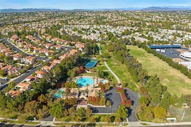 32839 Charmes Ct, Temecula, CA 92592 - aerial overview of property's location featuring a mountainous background and a pool area