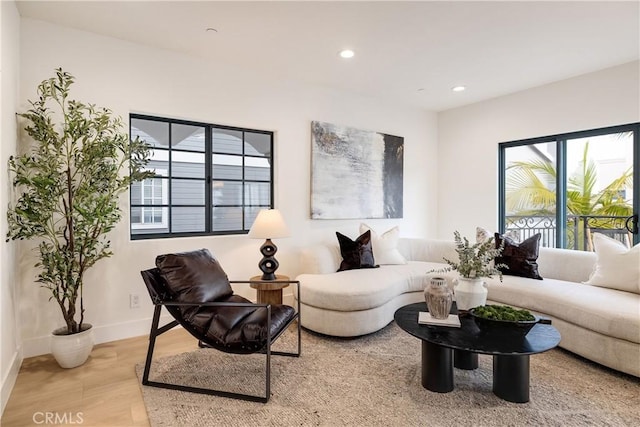 1922 Gates Ave Unit A, Redondo Beach, CA 90278 - living room with wood finished floors, recessed lighting, and baseboards