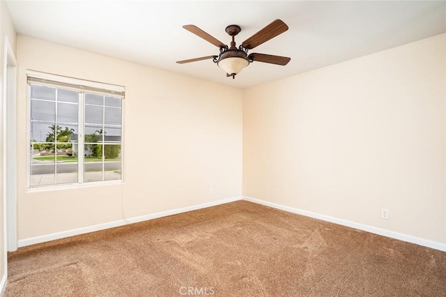 5202 Caliente Dr, Huntington Beach, CA 92649 - spare room with carpet flooring, baseboards, and a ceiling fan