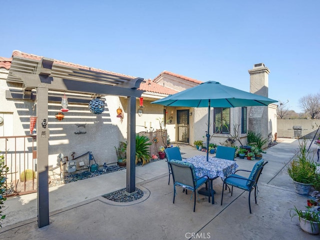 8619 San Miguel Pl, Rancho Cucamonga, CA 91730 - view of patio with outdoor dining space and a pergola
