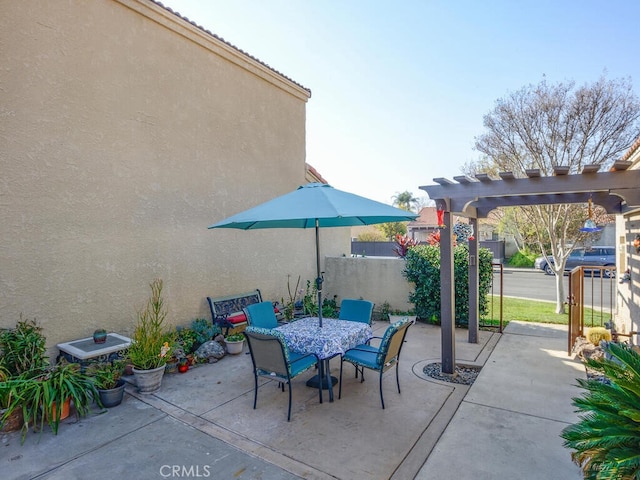8619 San Miguel Pl, Rancho Cucamonga, CA 91730 - view of patio / terrace with outdoor dining area and a pergola