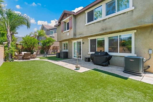 5460 Turin Way, Fontana, CA 92336 - rear view of property featuring stucco siding, a fenced backyard, and a patio