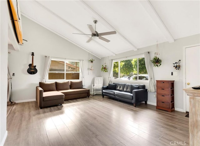 26422 Paseo Carmel Unit 20A, San Juan Capistrano, CA 92675 - living area featuring wood finished floors, ceiling fan, and baseboards