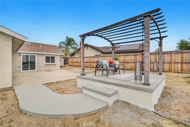 24855 Sundial Way, Moreno Valley, CA 92557 - fenced backyard featuring a patio area and a pergola
