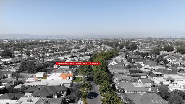 3991 Hubert Ave, Los Angeles, CA 90008 - aerial view of residential area with a mountainous background