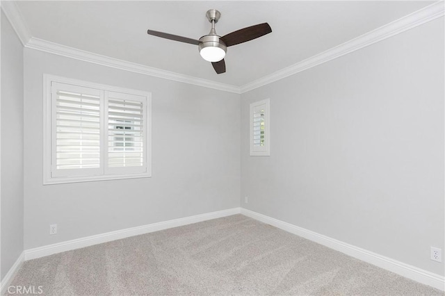 25 Bellflower St, Ladera Ranch, CA 92694 - carpeted empty room featuring crown molding and ceiling fan