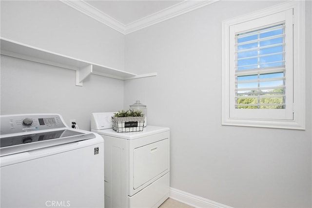 25 Bellflower St, Ladera Ranch, CA 92694 - washroom featuring washer and clothes dryer and crown molding