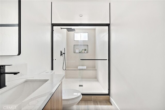 3927 Welland Ave, Los Angeles, CA 90008 - full bath with toilet, vanity, and a stall shower
