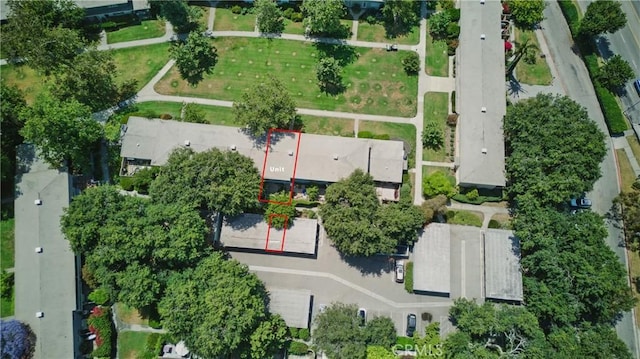 5179 Village, Los Angeles, CA 90016 - aerial view of property's location featuring property parcel outlined