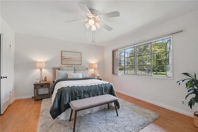 5179 Village, Los Angeles, CA 90016 - bedroom with wood finished floors, baseboards, and a ceiling fan