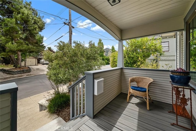 1526 Garden St, San Luis Obispo, CA 93401 - wooden deck with an outdoor structure