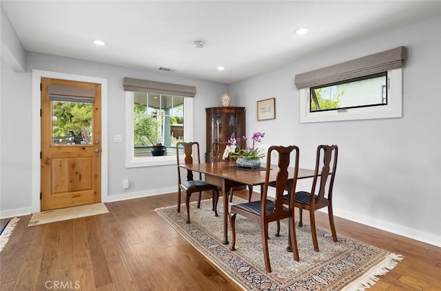 1526 Garden St, San Luis Obispo, CA 93401 - dining area with wood finished floors and recessed lighting