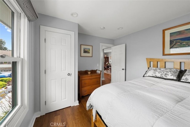 1526 Garden St, San Luis Obispo, CA 93401 - bedroom with dark wood finished floors and recessed lighting