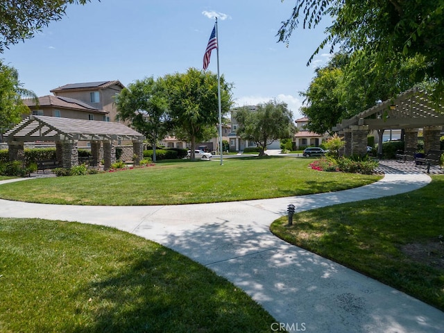26230 Monticello Way, Murrieta, CA 92563 - view of property's community featuring a pergola, a yard, and a residential view
